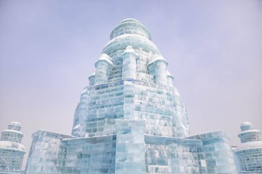 Harbin International Ice and Snow Sculpture Festival is an annual winter festival in Harbin, China. It is the world largest ice and snow festival. clipart