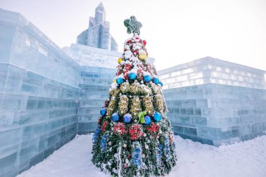 Harbin, Çin - 15 Ocak 2020: Harbin Uluslararası Buz ve Kar 