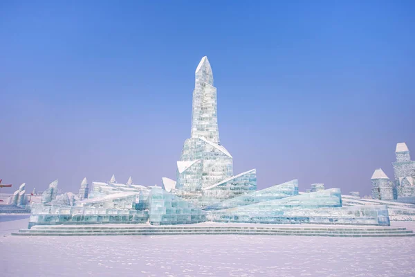 Harbin, Kina - 15 jan 2020: Harbin International Ice and Snow — Stockfoto
