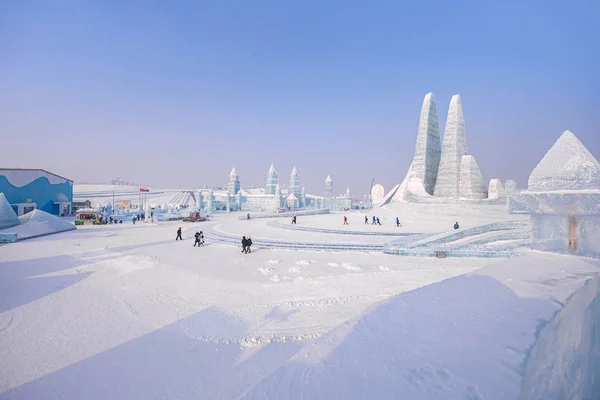 Harbin, Čína - 15. ledna 2020: Harbin International Ice and Snow — Stock fotografie