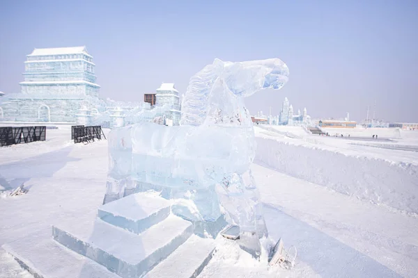 HARBIN, CHINE - 15 JAN 2020 : Harbin International Glace et neige — Photo