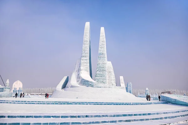 HARBIN, CHINE - 15 JAN 2020 : Harbin International Glace et neige — Photo