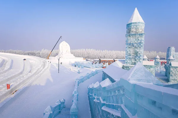 Harbin, Čína - 15. ledna 2020: Harbin International Ice and Snow — Stock fotografie