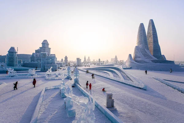 HARBIN, CHINE - 15 JAN 2020 : Harbin International Glace et neige — Photo