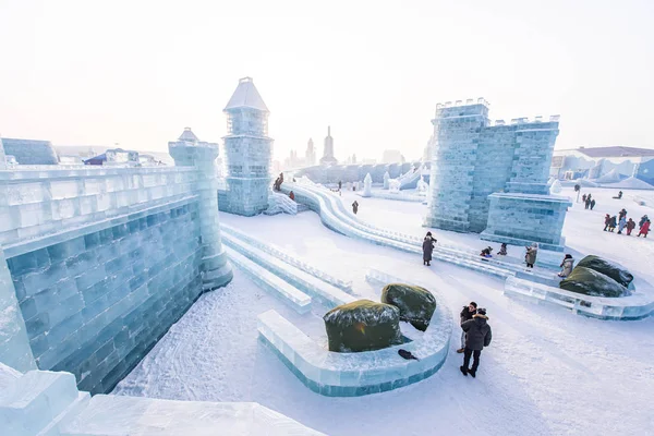 HARBIN, CHINE - 15 JAN 2020 : Harbin International Glace et neige — Photo