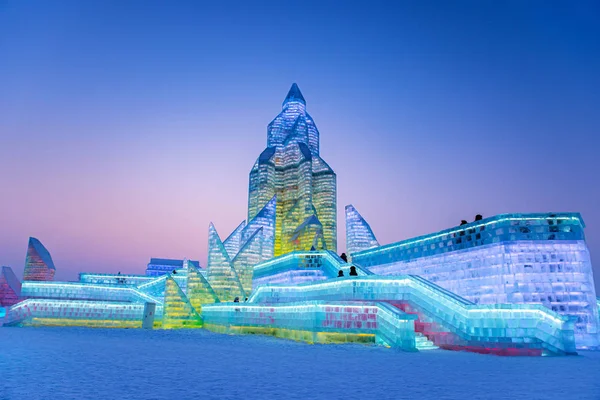 Harbin, China - 15 januari 2020: Harbin International Ice and Snow — Stockfoto