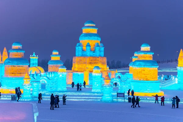 HARBIN, CHINA - JAN 15, 2020: Harbin International Ice and Snow — Stock Photo, Image