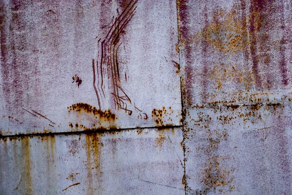 Rouille Rayures Sur Fond Texture Grunge Mur Métallique Peint Close — Photo