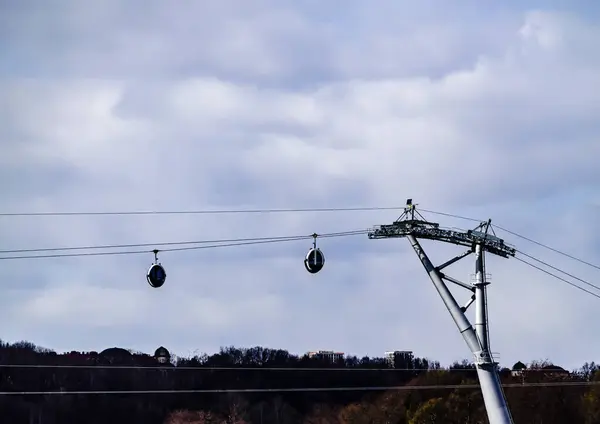 Steel Supports Cabs Cableway Modified Image 357253492 — Stock Photo, Image