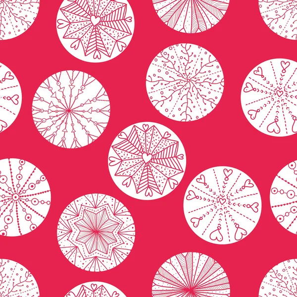 Motif sans couture Snowflakes — Image vectorielle