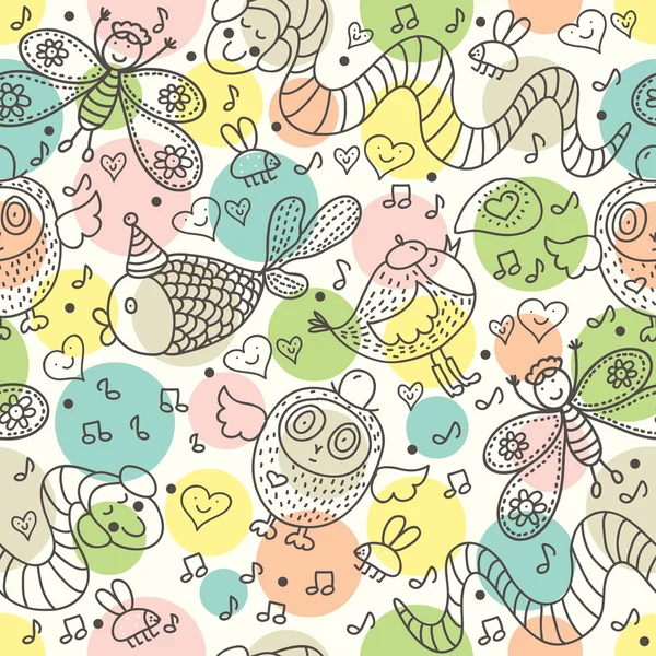 Doodle seamless pattern — Stock Vector