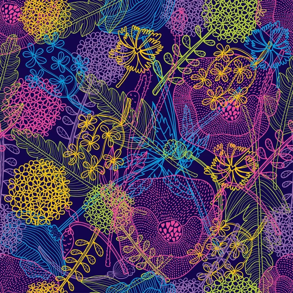 Textura sin costura floral — Archivo Imágenes Vectoriales