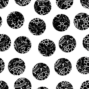 Dekoratif polka noktalı desene. 