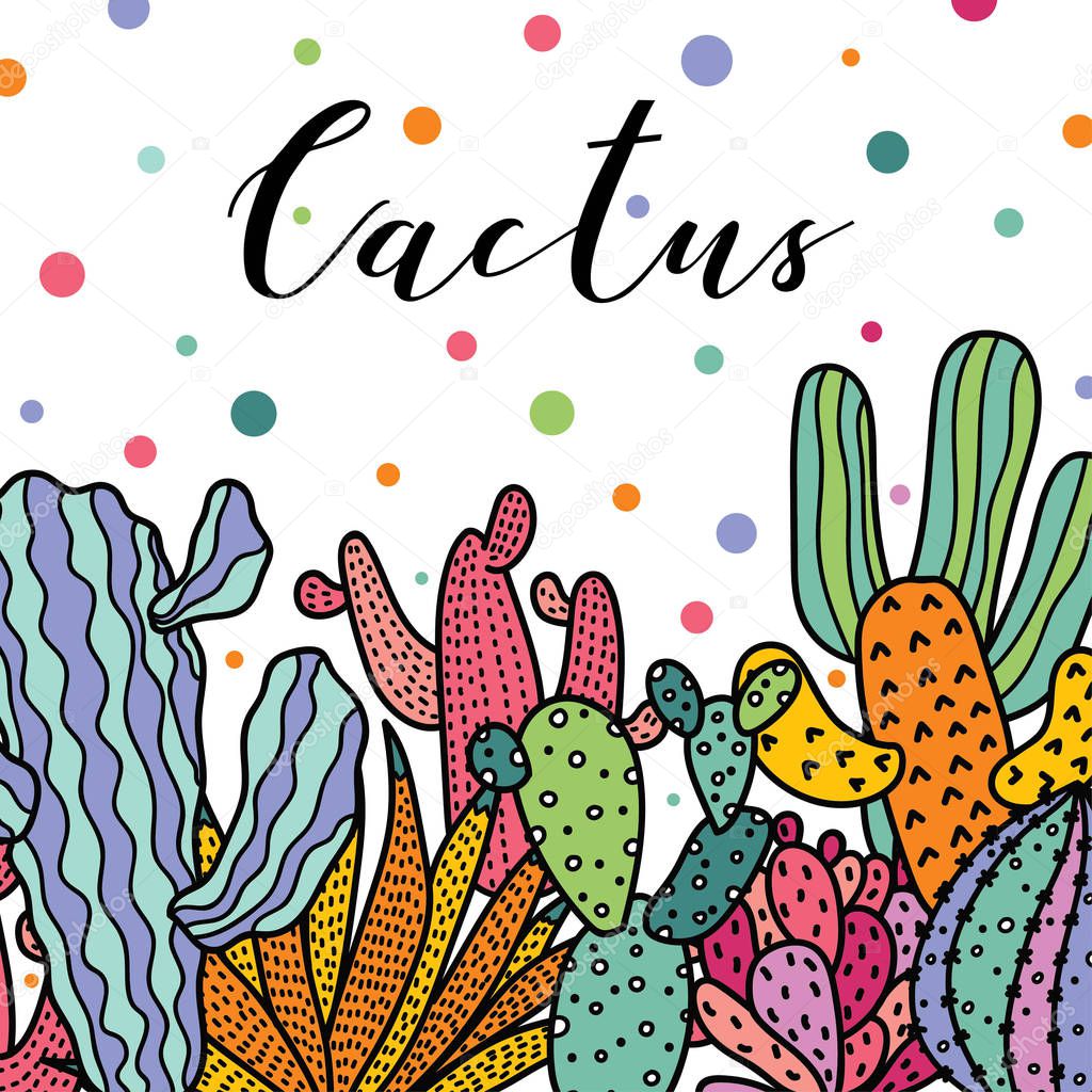 seamless pattern with cacti 