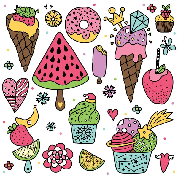 Ice cream background — Stock Vector