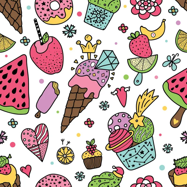 Ice cream background — Stock Vector