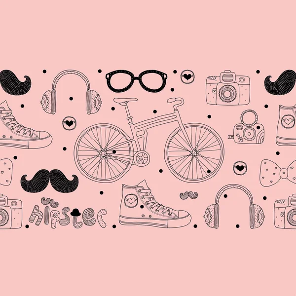 Hipster pictogrammen Print — Stockvector