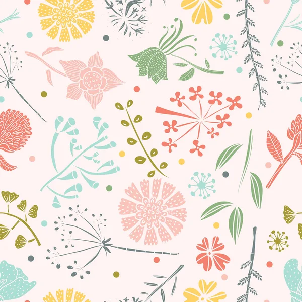 Motif floral sans couture — Image vectorielle