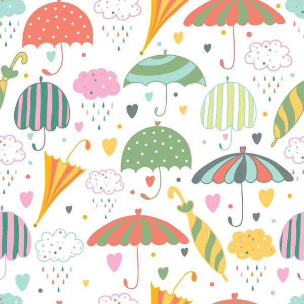 Parapluie Modèle sans couture — Image vectorielle