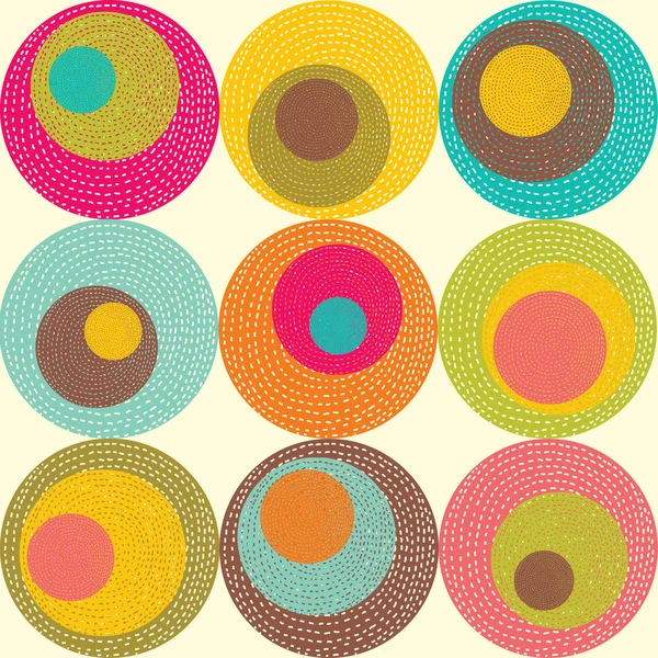 Cercles motif sans couture — Image vectorielle