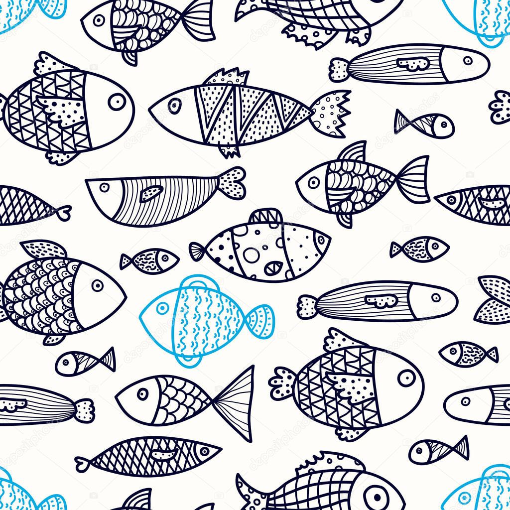 fish seamless pattern