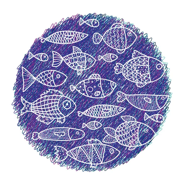 Бесшовный узор рыбы — стоковый вектор