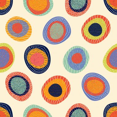 Dikişsiz desen vektör çizim daireler