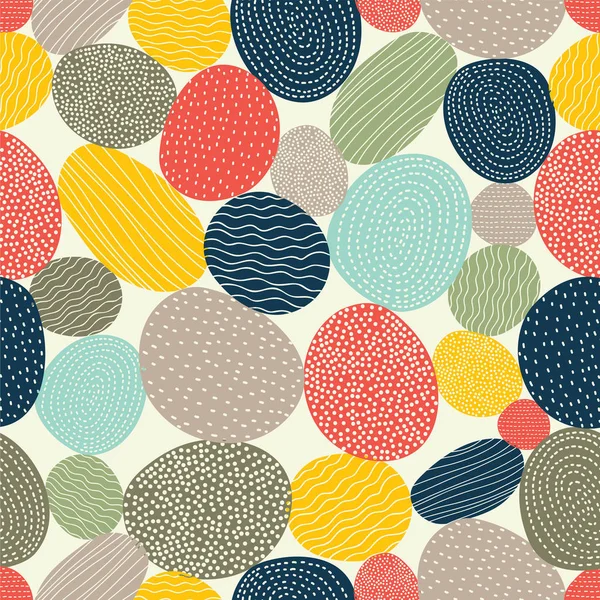 Circles Seamless Pattern Vector Illustration — Stock Vector