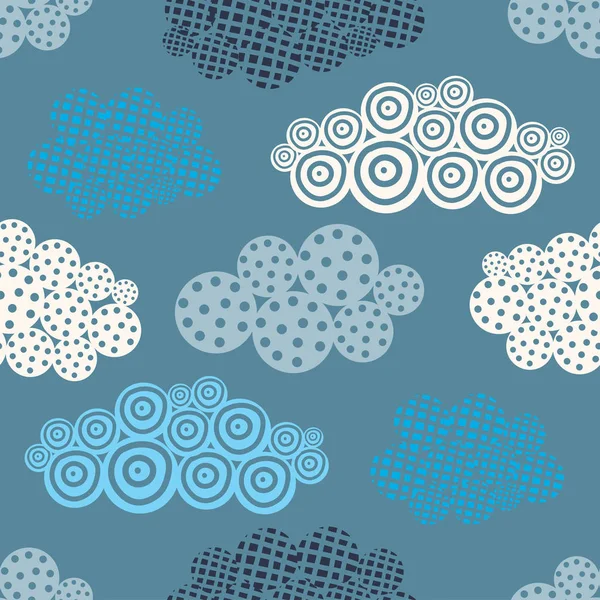 Liebe Und Wolken Nahtloses Muster — Stockvektor