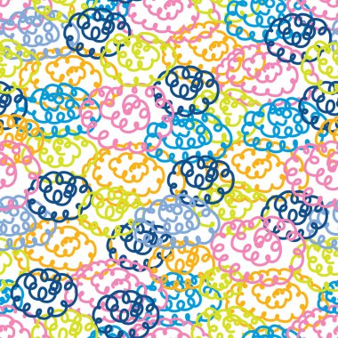 Hattı bulutlar. Vektör seamless modeli.