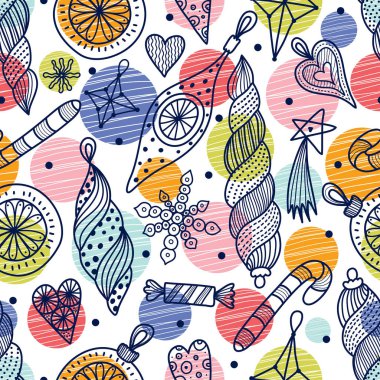 Vektör seamless modeli deniz yaşam.