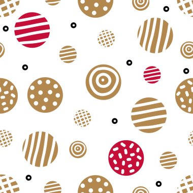 Dikişsiz desen vektör çizim daireler