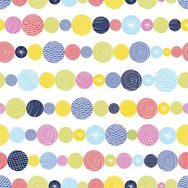 Dekoratif boncuk ile şirin seamless modeli.