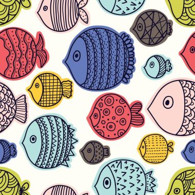 Şirin balık. Çocuk geçmişi. Kusursuz desen.