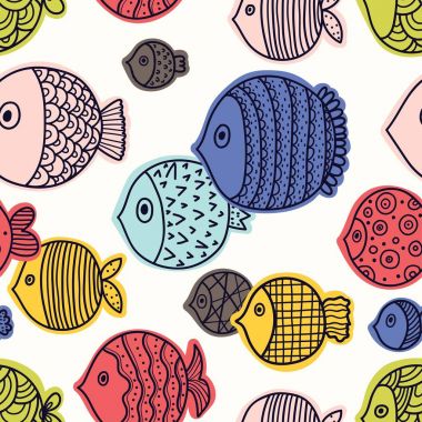 Şirin balık. Çocuk geçmişi. Kusursuz desen.