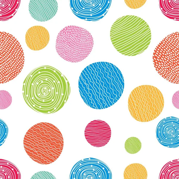 Seamless Pattern Polka Dot Fabric Wallpaper Vector — Stock Vector