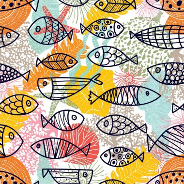 Şirin balık. Çocuk geçmişi. Kusursuz desen.