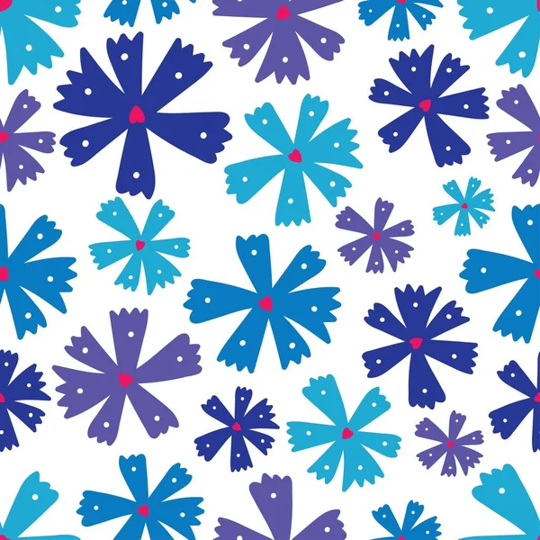 Fleurs printanières bleues . — Image vectorielle