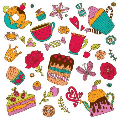 Çay saati. Şirin seti. 