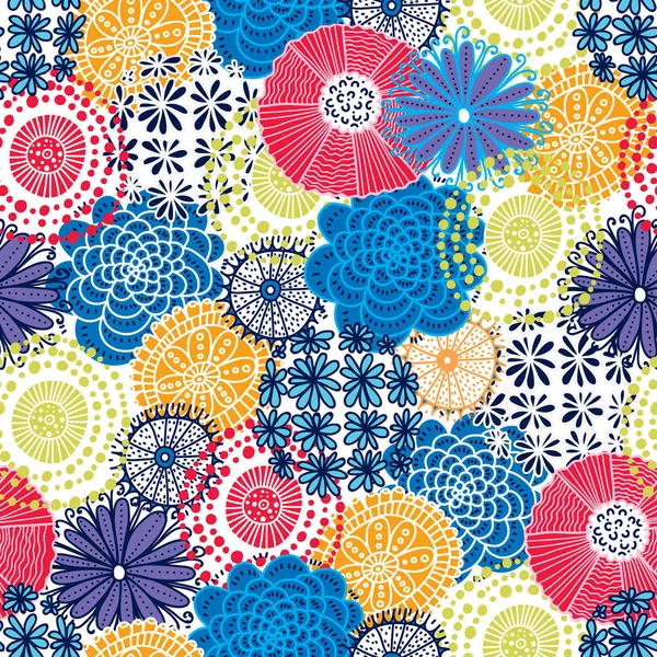 アート カール カーテン かわいい 繊細な花 デザイン 落書き ファブリック ファッション 女の子 — ストックベクタ