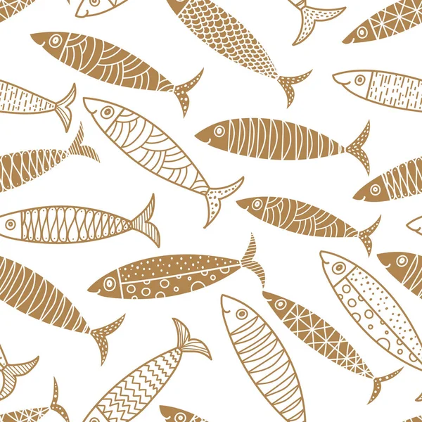 Niedlicher Fisch Den Kindern Fehlt Der Hintergrund Nahtloses Muster Einsetzbar — Stockvektor