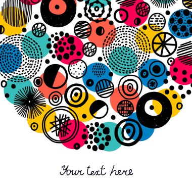 Puantiye motifli şirin kart.