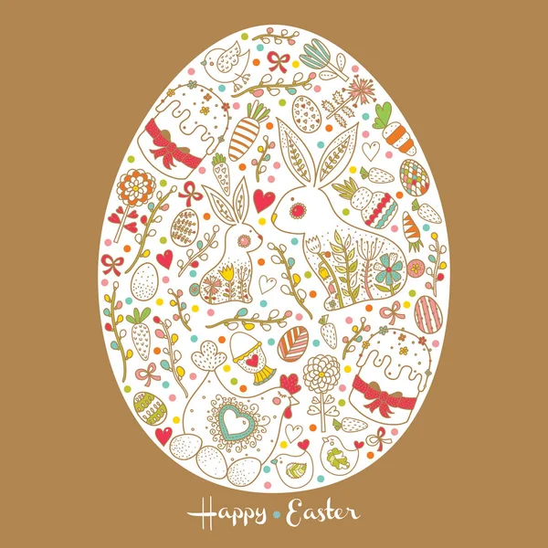 Happy Easter Card Illustration Vectorielle — Image vectorielle