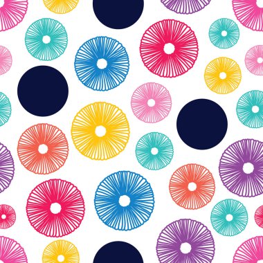 Güzel puantiyeler. Soyut, yatay, pürüzsüz sınır. Tekstil endüstrisinde, kağıt, arkaplanda, koleksiyon defterinde kullanılabilir.