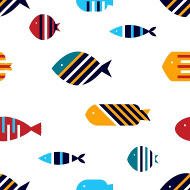 Şirin balık. Çocuk geçmişi. Duvar kağıdı, şablon dolguları, web sayfası arka planı, yüzey dokuları için pürüzsüz desen kullanılabilir.