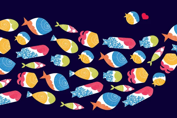 ปลาท โปสเตอร ทางทะเลของเวกเตอร — ภาพเวกเตอร์สต็อก