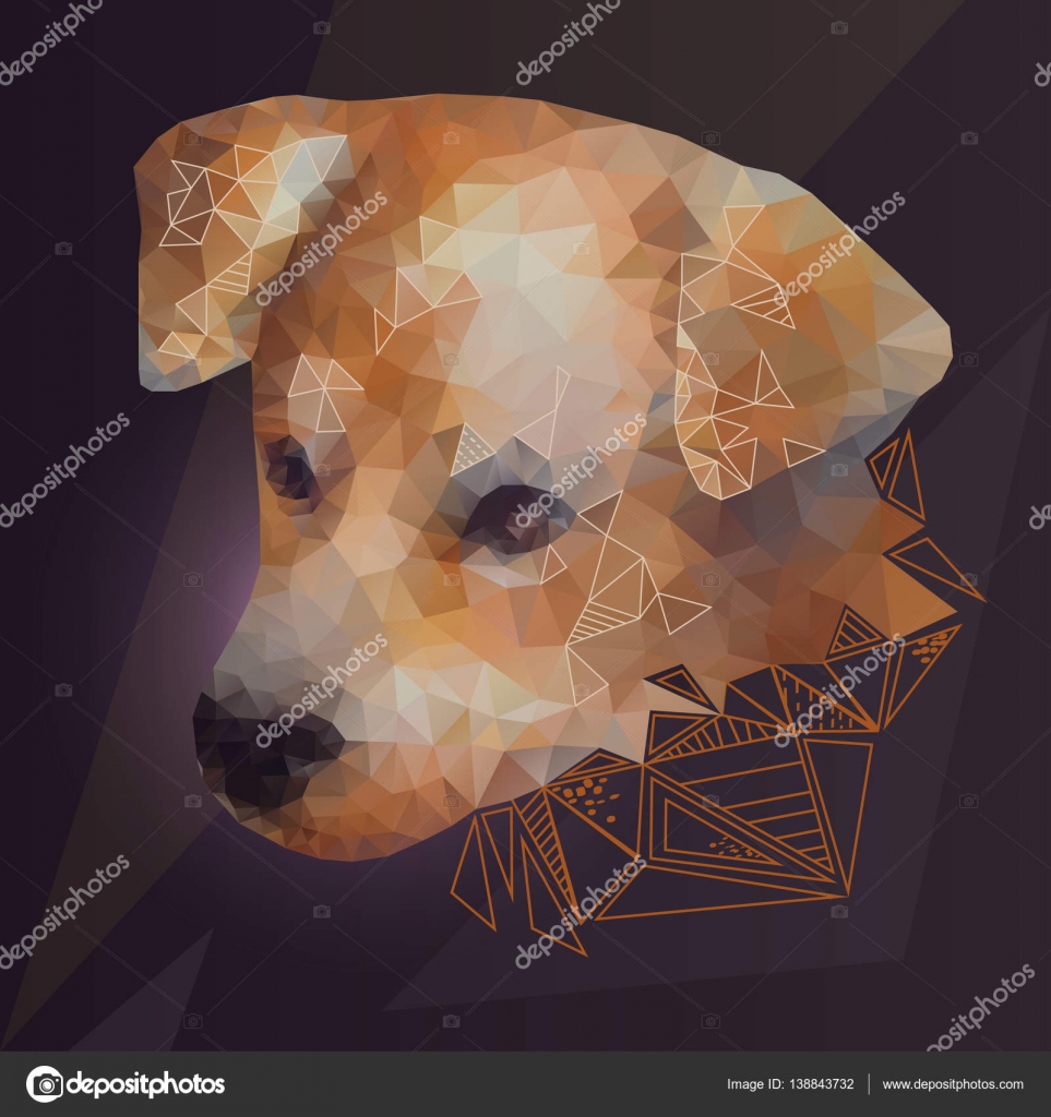 Portrait Stylisé Dun Chien Image Vectorielle Silva