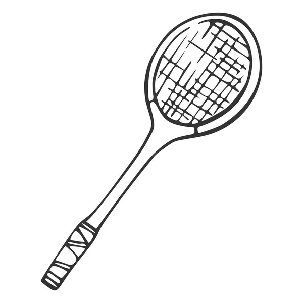 Inventar für Badminton. Schläger — Stockvektor