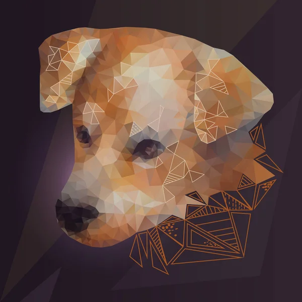 Stylizovaný portrét psa — Stockový vektor