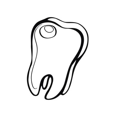 İnsan dişi çizilmiş